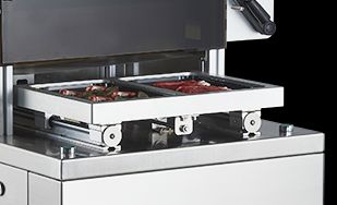 Fully Automatic Vacuum Skin Sealing Machine with Food Grade 304 Stainless Steel and 6061 Anodized Aluminum Mold for MAP Packaging