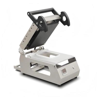 Desain kompak stainless steel Mesin penutup baki manual yang dipanaskan secara listrik DQ-1 Paket makanan dan daging untuk wadah plastik