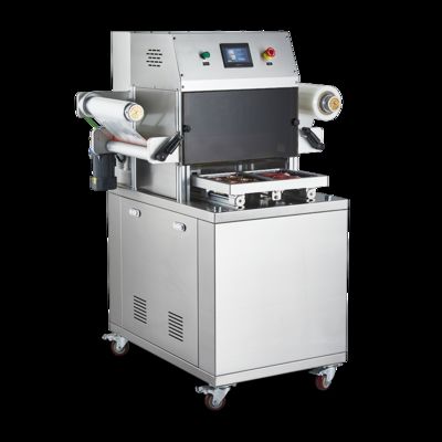 Mesin penyegelan kemasan MAP Skin Vacuum yang sepenuhnya otomatis DQ330VSL dengan baja tahan karat kelas 304