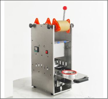 Electric Manual Milk Tea Sealing Machine with Food-Grade Stainless Steel Body and 6061 Anodized Aluminum Mold