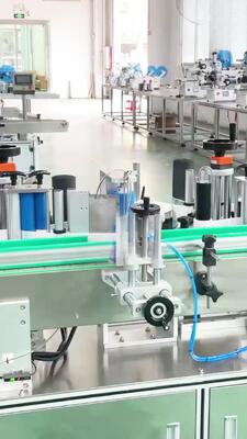 Source Factory Fully automatic double head round bottle labeling machine CH-306  neck label automatic labeling machine, beer labeling machine