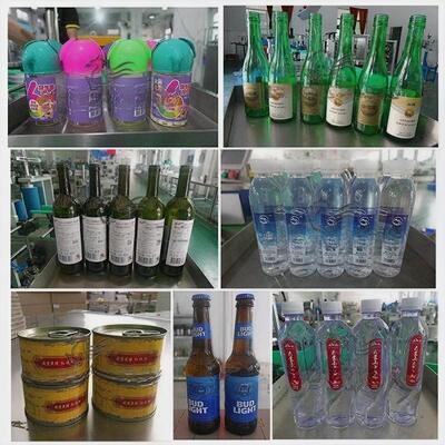 Source Factory Fully automatic double head round bottle labeling machine CH-306  neck label automatic labeling machine, beer labeling machine