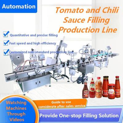 Fully Automatic Sauce Filling Production Line CH-JLGZ Honey Chili Sauce, Tomato Sauce Filling Canned Food, Laoganma Filling Machine