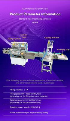 Fully Automatic Magnetic Pump Mineral Water Filling Machine CH-600XGGZ Glass Water Liquid Capping Machine
